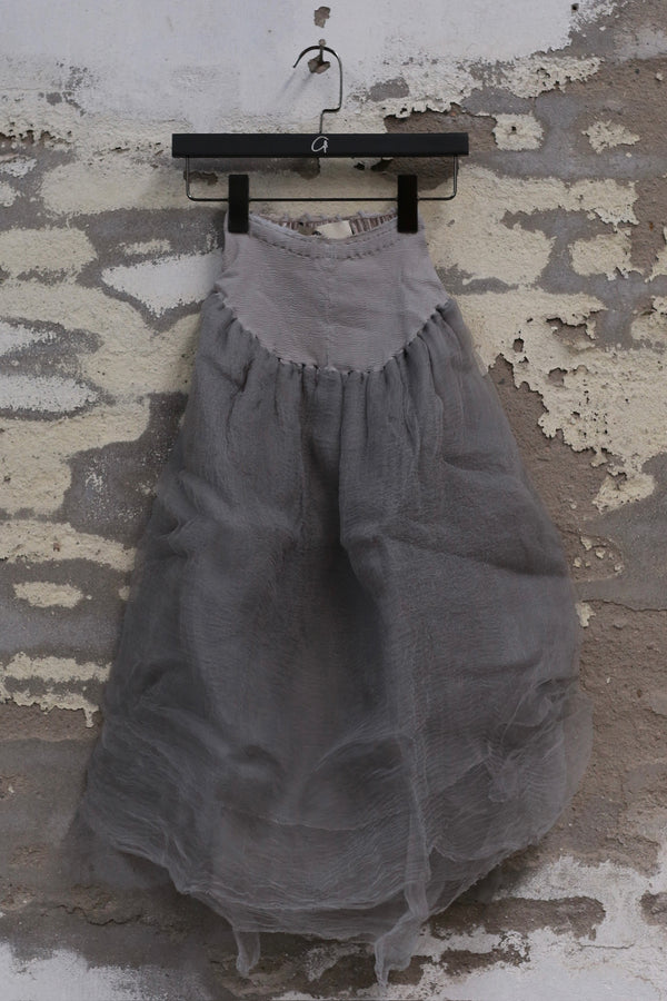Marc Le Bihan Silk Skirt Six-layer Gauze 25930 Series French Hand-dyed MLB-25930-PERLE GREY